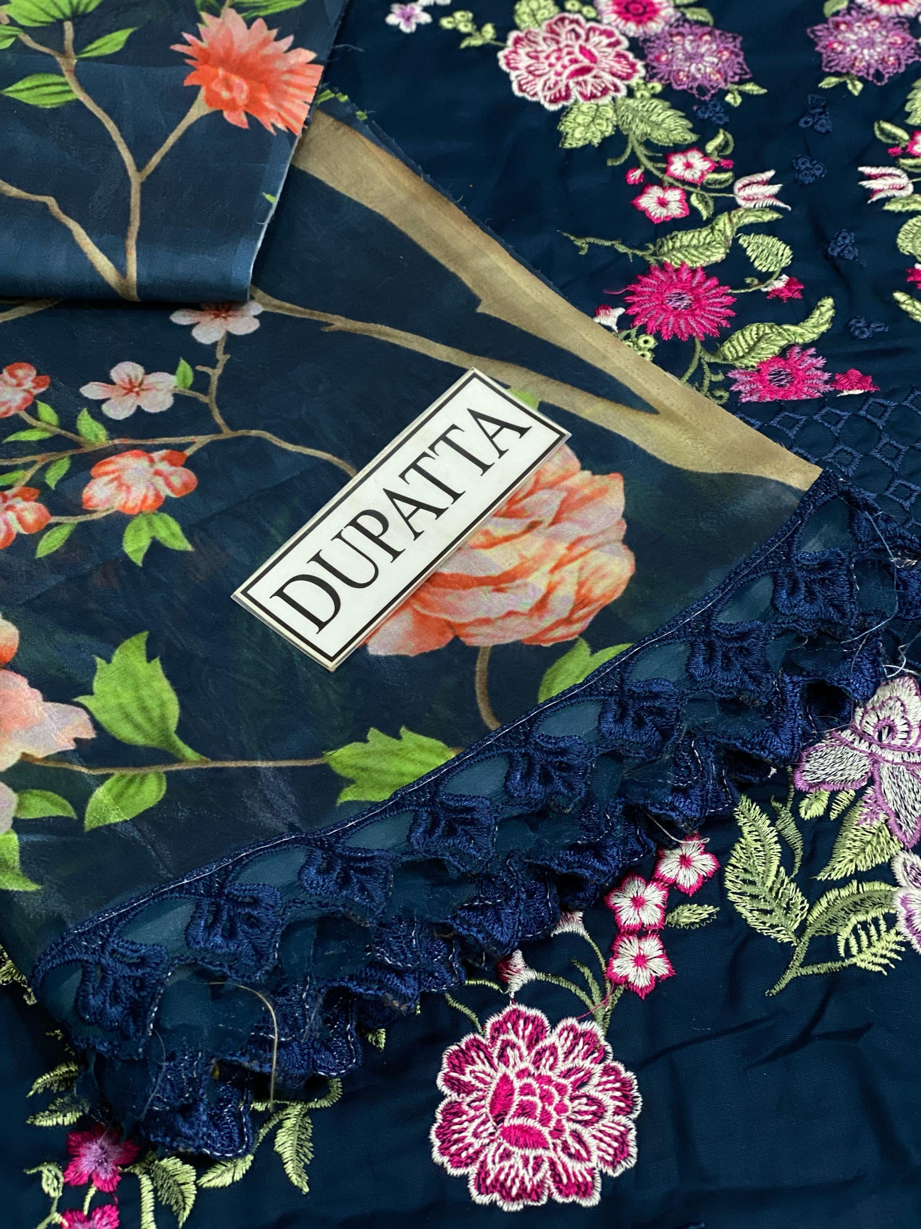 ASIFA NABEEL EMBROIDERED LAWN - 3 PC UNSTITCHED