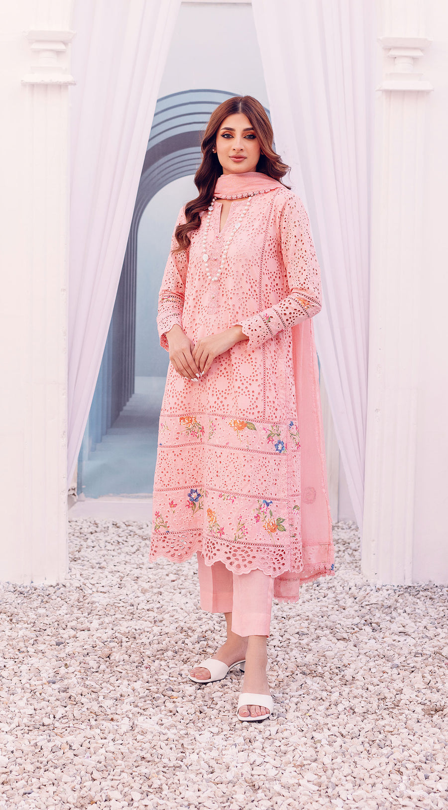SABEEN ABBAS EMBROIDERED BAREEZE LAWN - 3 PC UNSTITCHED