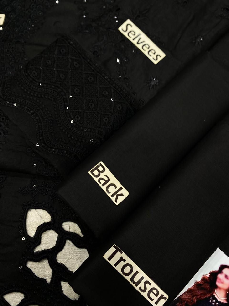 NUREH LUXURY EMBROIDERED CHIKANKARI LAWN - 3 PC UNSTITCHED