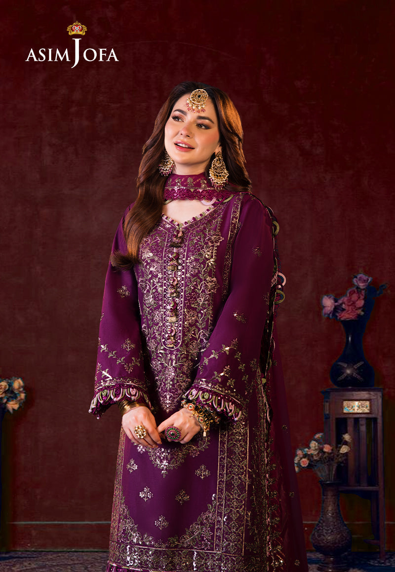 ASIM JOFA EMBROIDERED CHIFFON - 3 PC UNSTITCHED