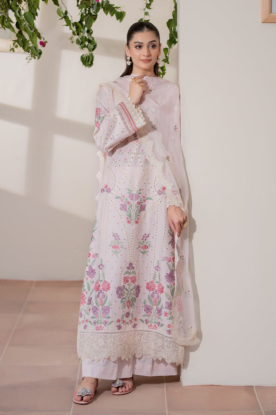 EMBROIDERED CHIKANKARI LAWN COLLECTION - 3 PC UNSTITCHED