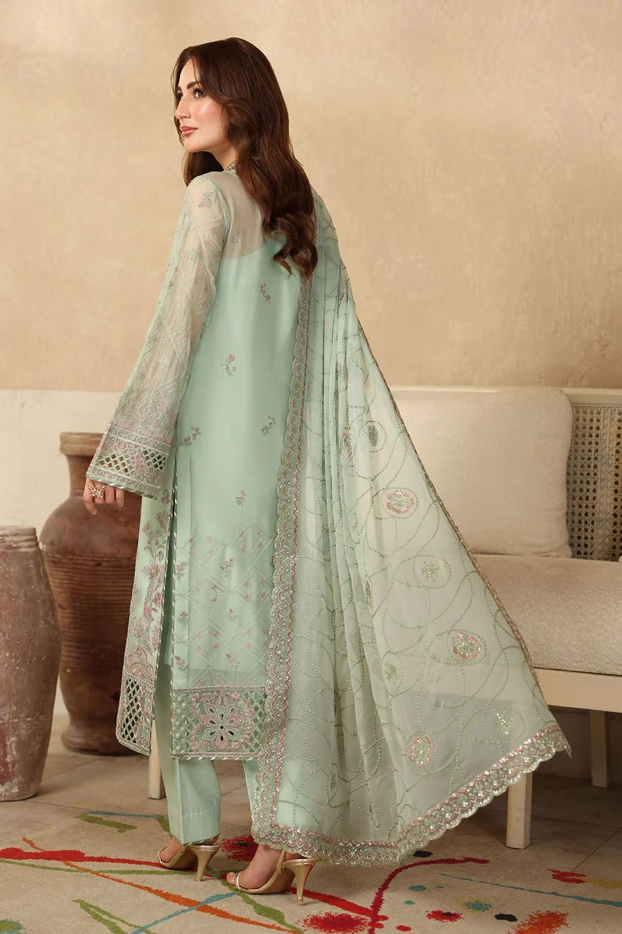 RAMSHA EMBROIDERED CHIFFON - 3 PC UNSTITCHED
