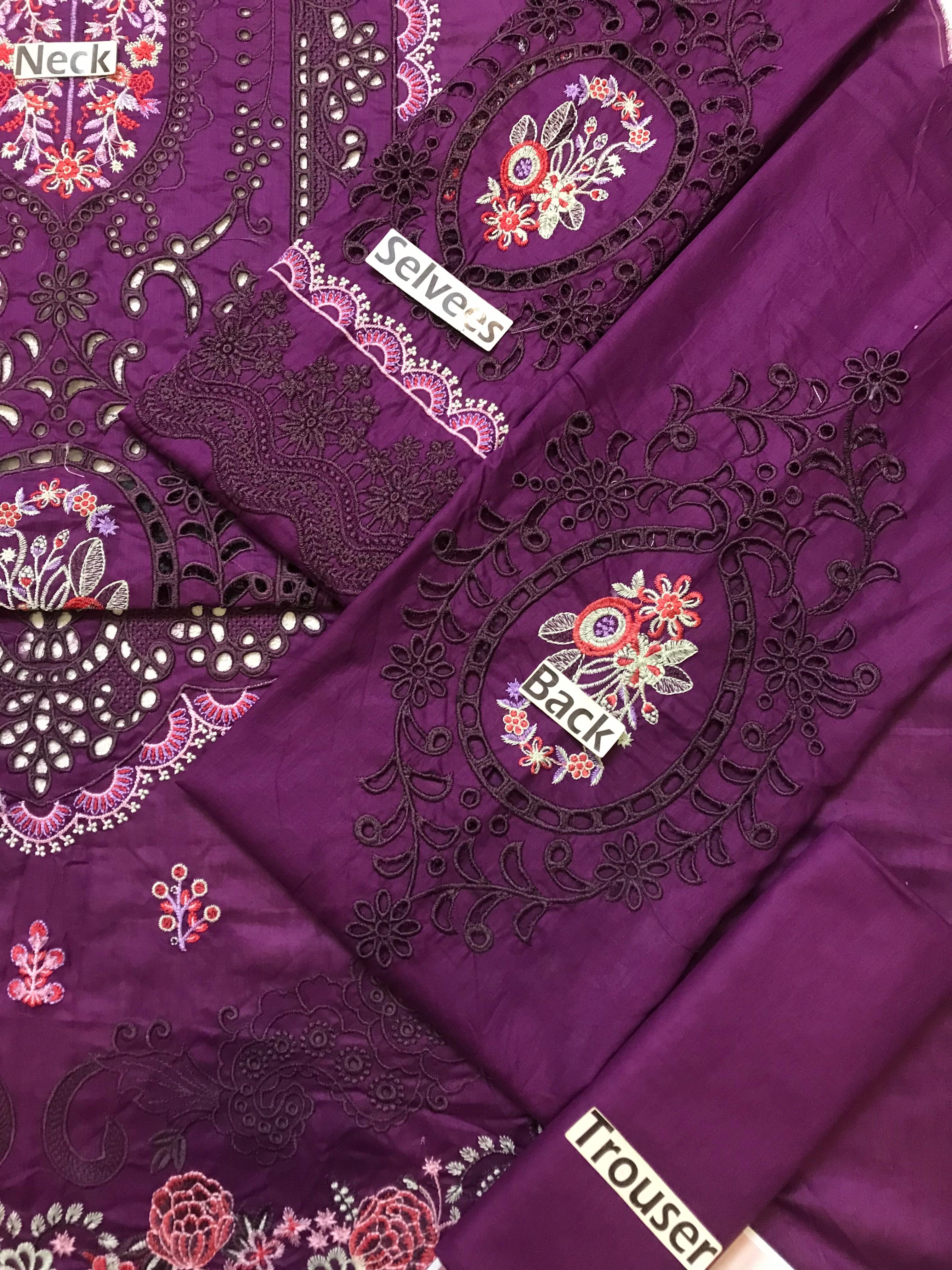 BIN ILYAS CHIKANKARI EMBROIDERED LAWN - 3 PC UNSTITCHED