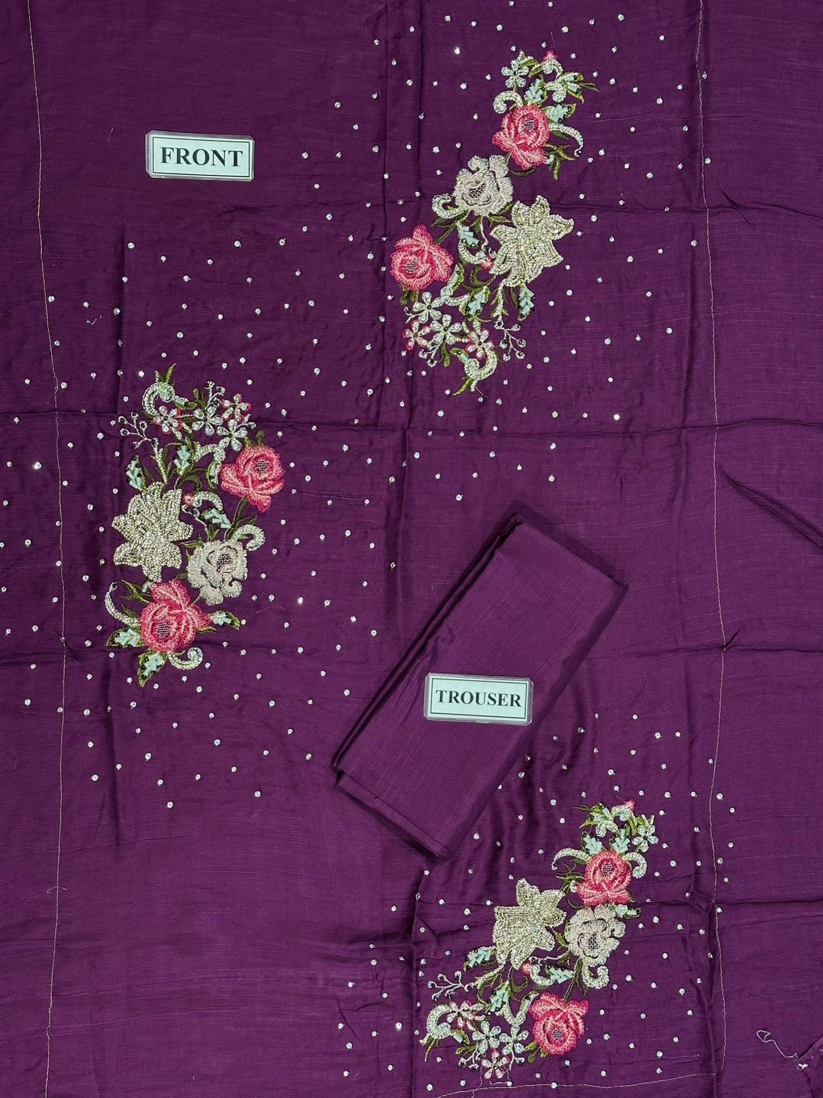 VANYA EMBROIDERED RAW SILK - 3 PC UNSTITCHED