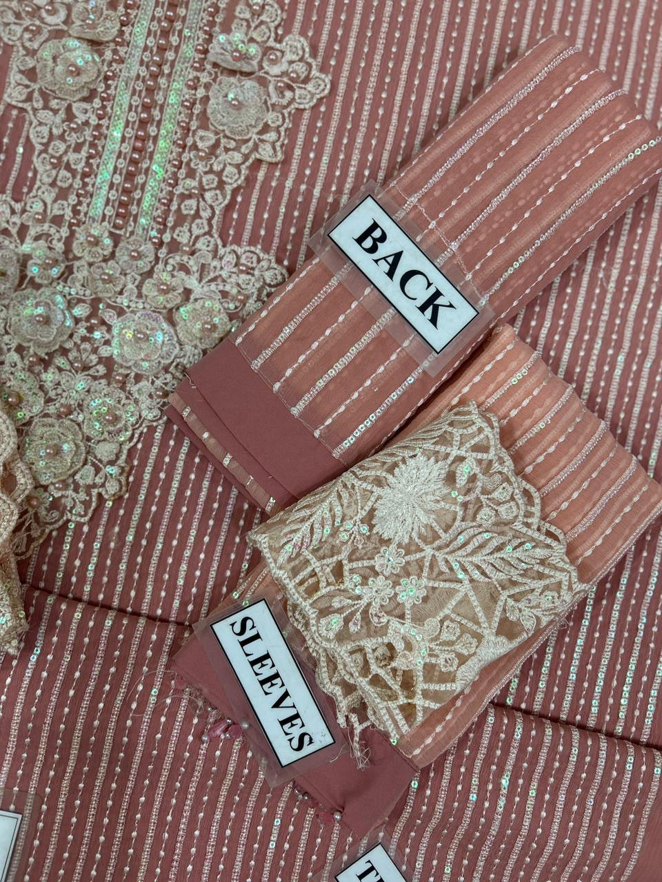 MARIA B EMBROIDERED CHIFFON - 3 PC UNSTITCHED