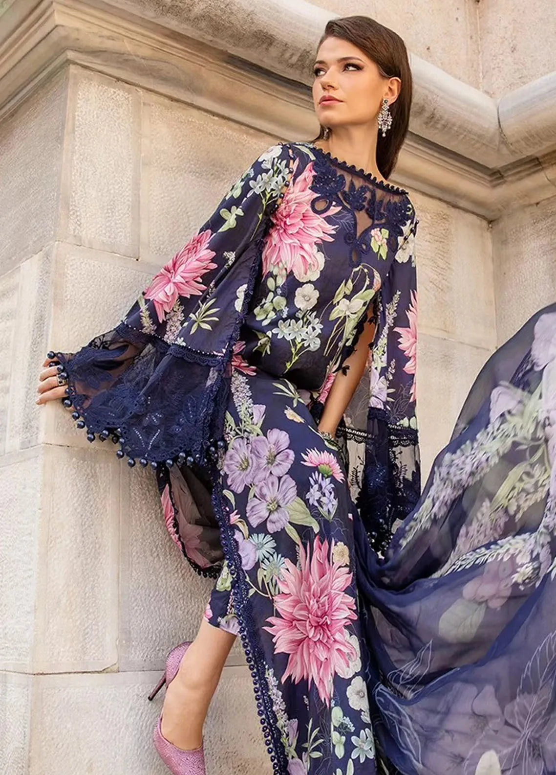 MARIA B FORMALS DIGITAL PRINTED LAWN - 3 PC UNSTITCHED