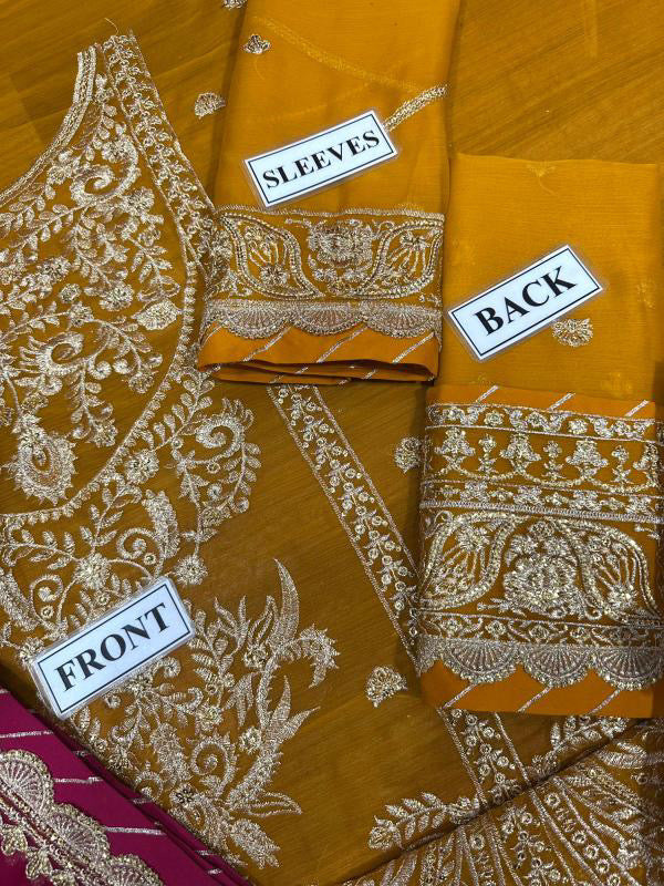 ASIM JOFA LUXURY EMBROIDERED CHIFFON - 3 PC UNSTITCHED