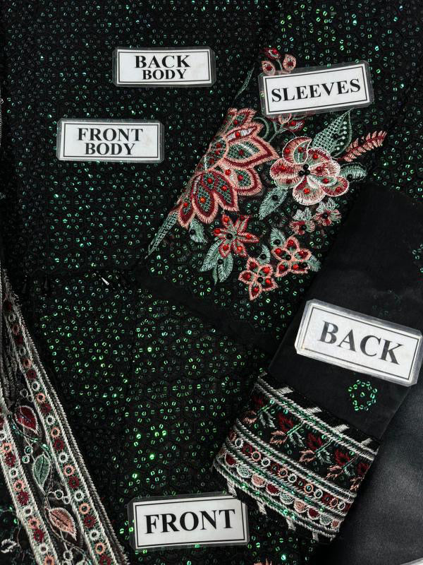 JAZMIN LUXURY EMBROIDERED ORGANZA MAXI - 3 PC UNSTITCHED