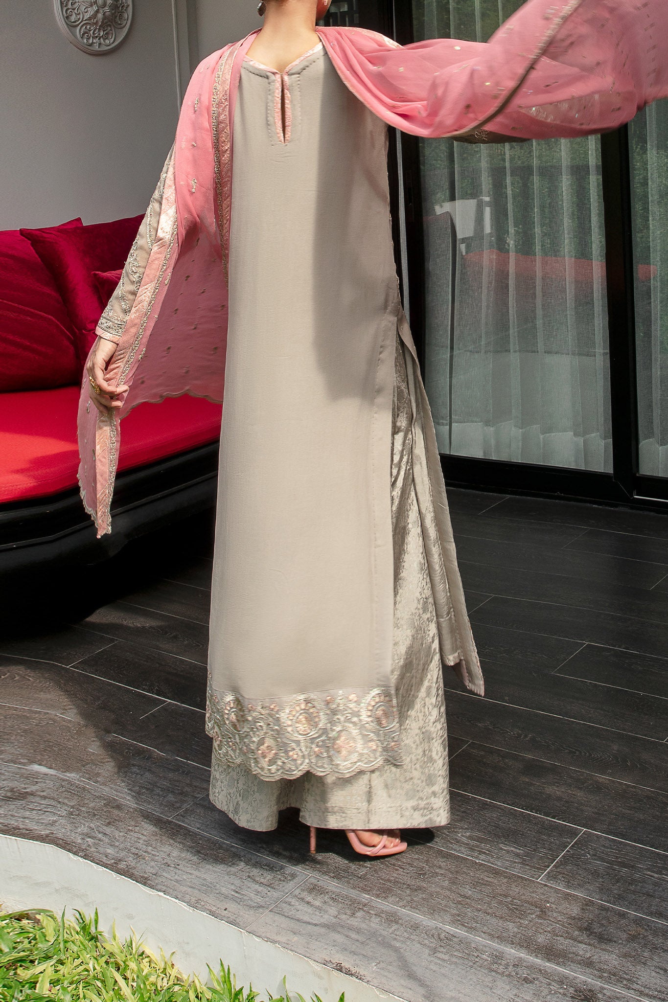 MARYUM & MARIA LUXURY EMBROIDERED CHIFFON - 3 PC UNSTITCHED