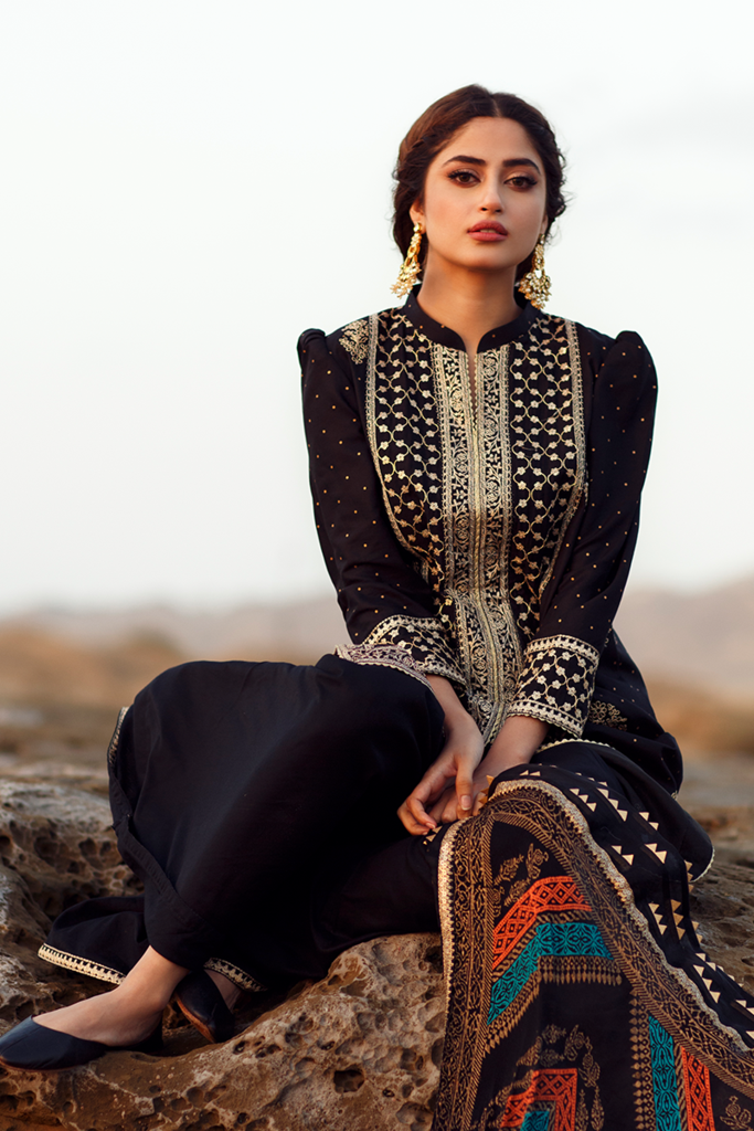QALAMKAR LUXURY EMBROIDERED CHIFFON - 3 PC UNSTITCHED