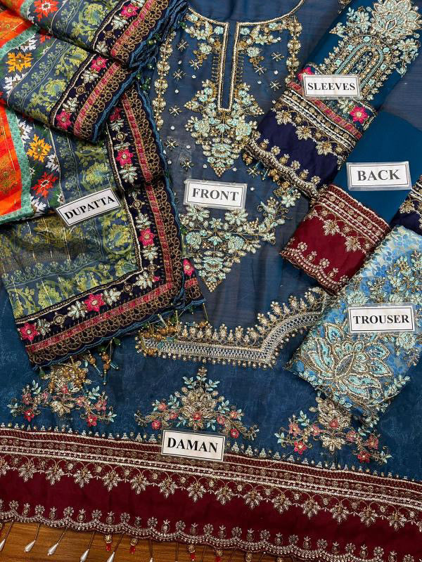 MARIA B LUXURY WEDDING EMBROIDERED - 3 PC UNSTITCHED