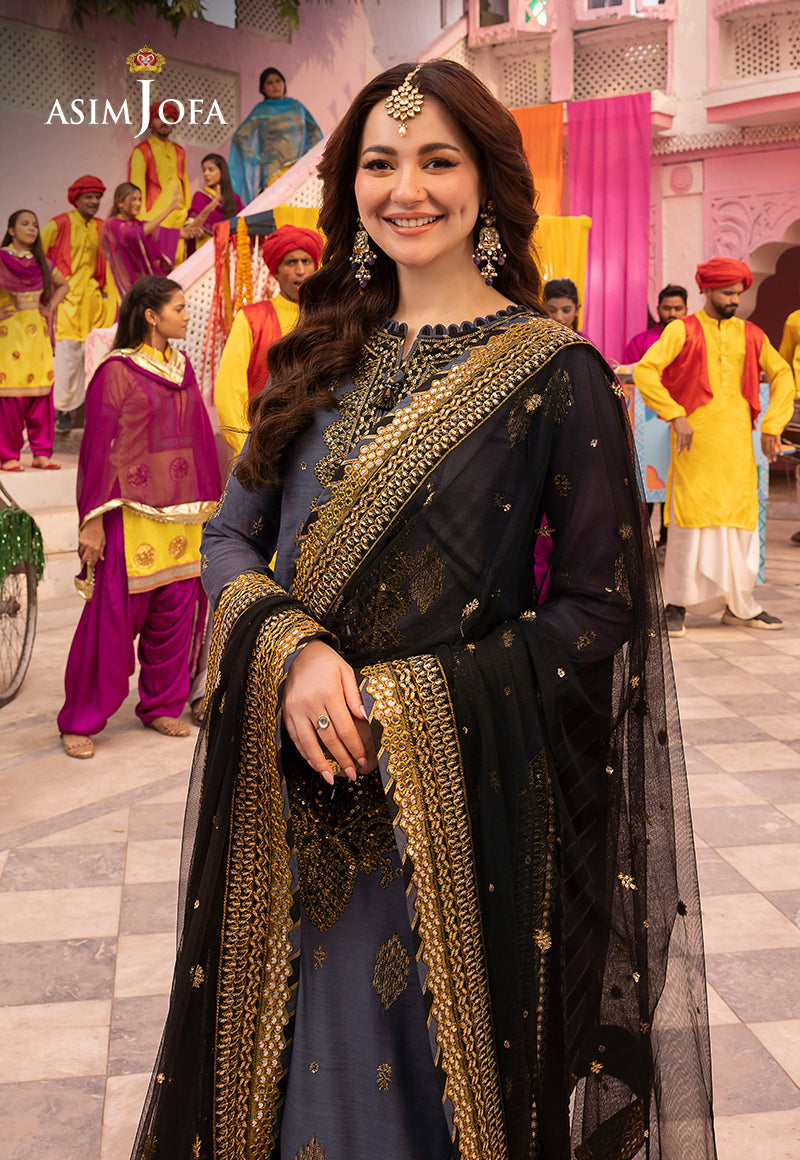 ASIM JOFA EMBROIDERED CHIFFON - 3 PC UNSTITCHED