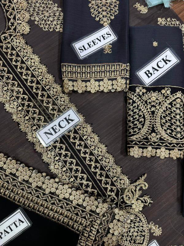 ASIM JOFA EMBROIDERED CHIFFON - 3 PC UNSTITCHED