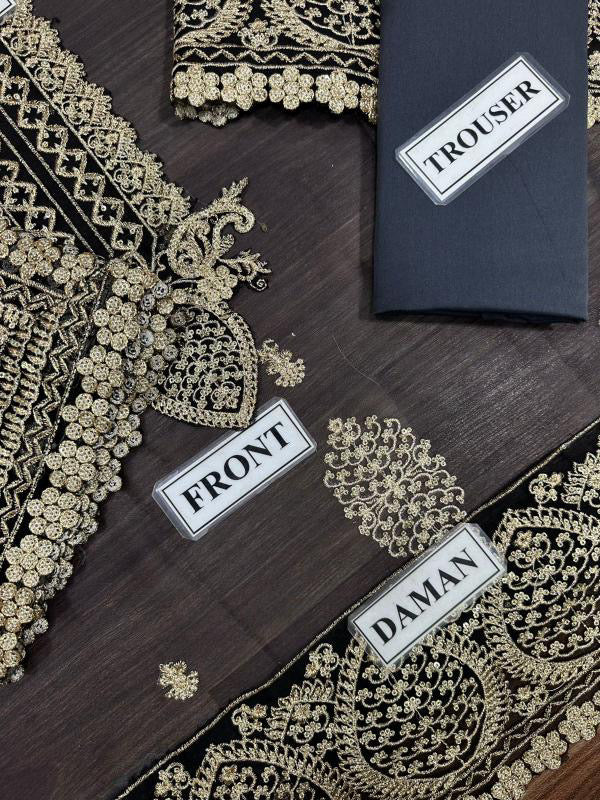 ASIM JOFA EMBROIDERED CHIFFON - 3 PC UNSTITCHED