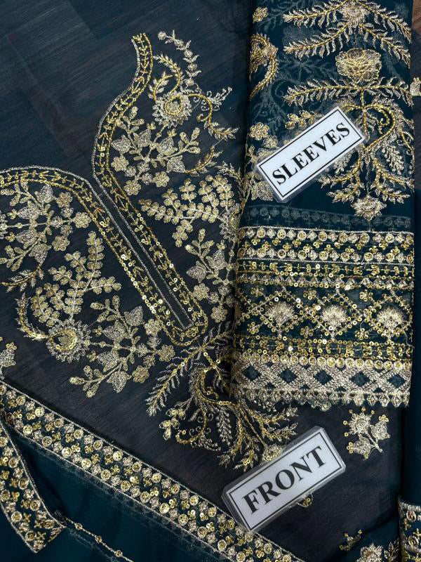 ASIM JOFA EMBROIDERED CHIFFON - 3 PC UNSTITCHED