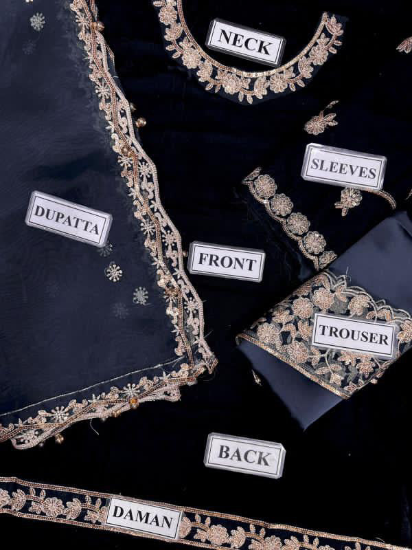ZAFIRA LUXURY EMBROIDERED VELVET - 3 PC UNSTITCHED