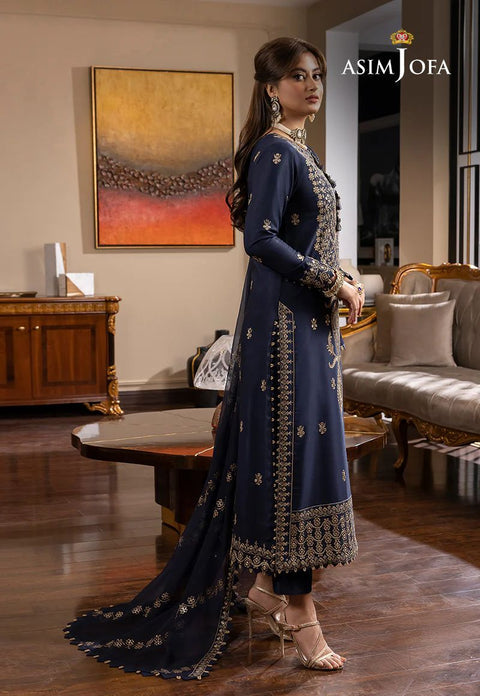 ASIM JOFA EMBROIDERED CHIFFON - 3 PC UNSTITCHED