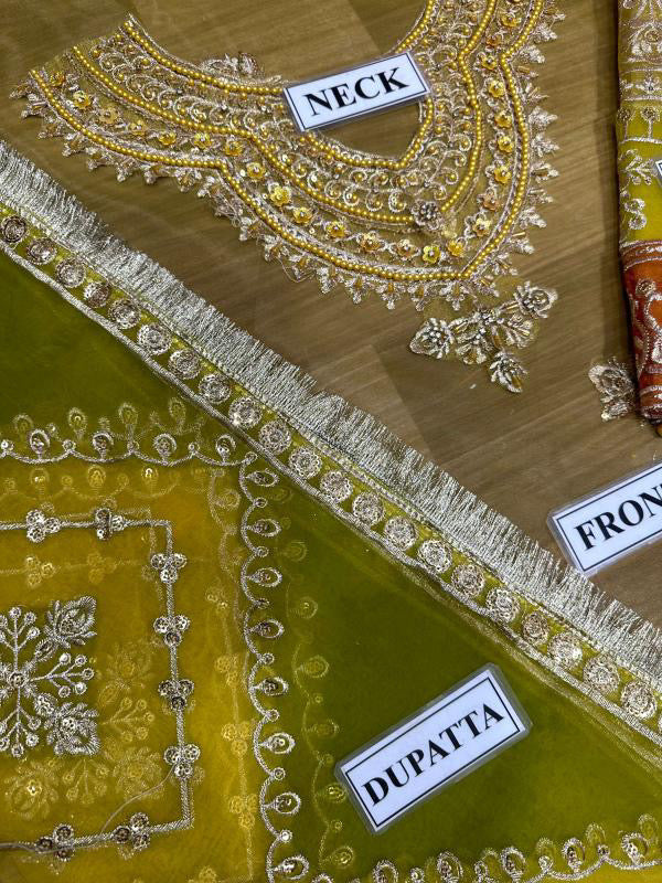 MARIA B LUXURY EMBROIDERED ORGANZA - 3 PC UNSTITCHED