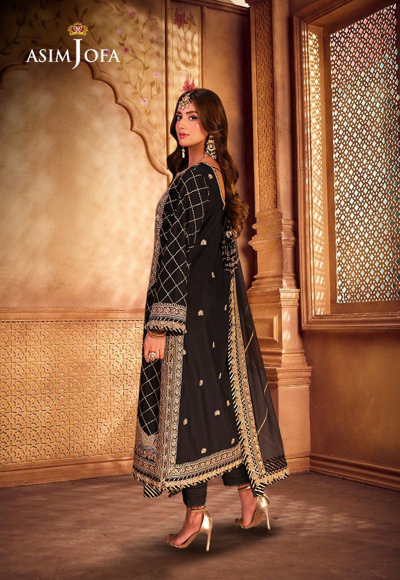 ASIM JOFA EMBROIDERED CHIFFON - 3 PC UNSTITCHED