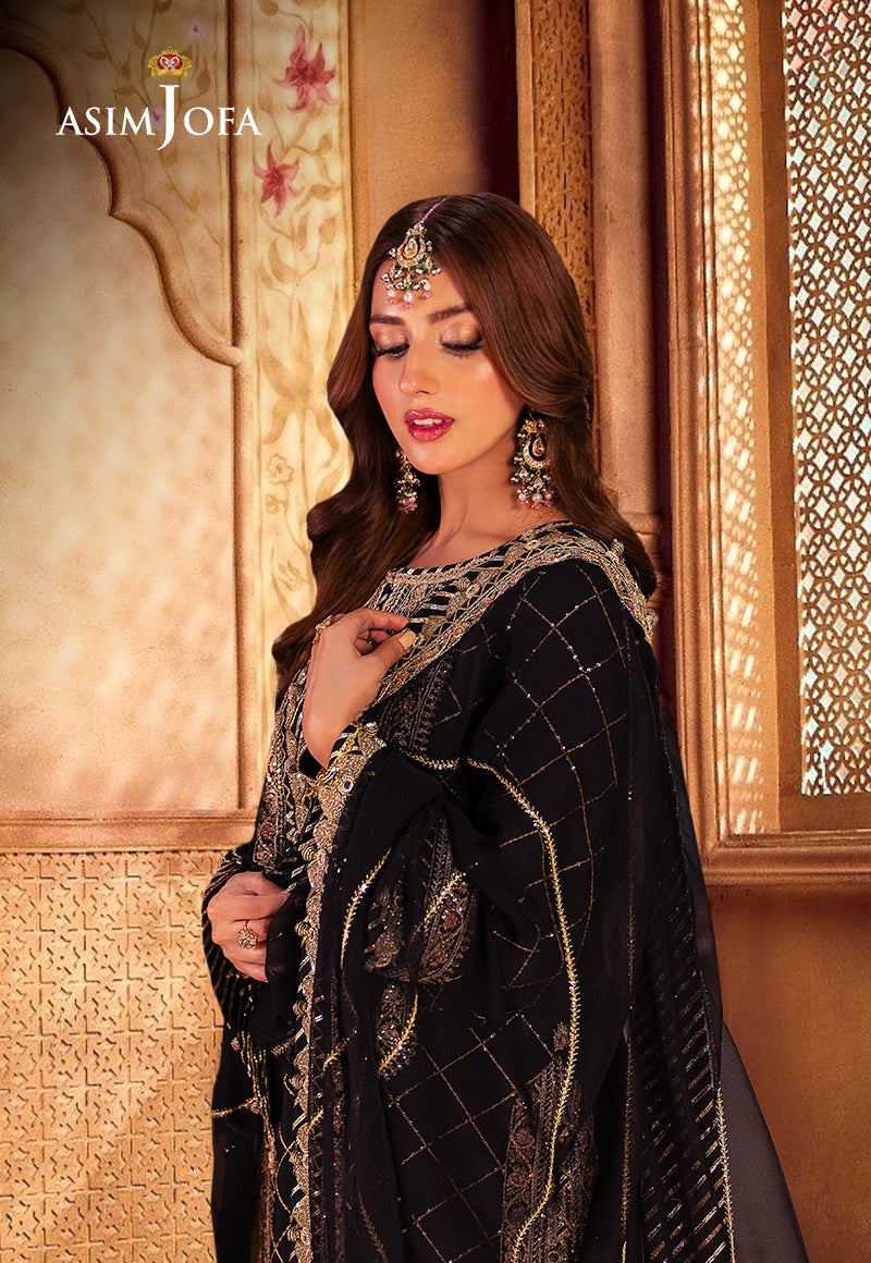 ASIM JOFA EMBROIDERED CHIFFON - 3 PC UNSTITCHED