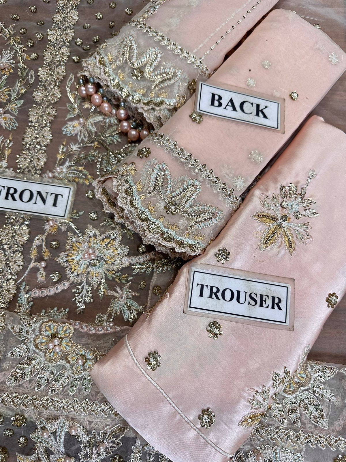 AFROZEH LUXURY WEDDING EMBROIDERED ORGANZA- 3 PC UNSTITCHED