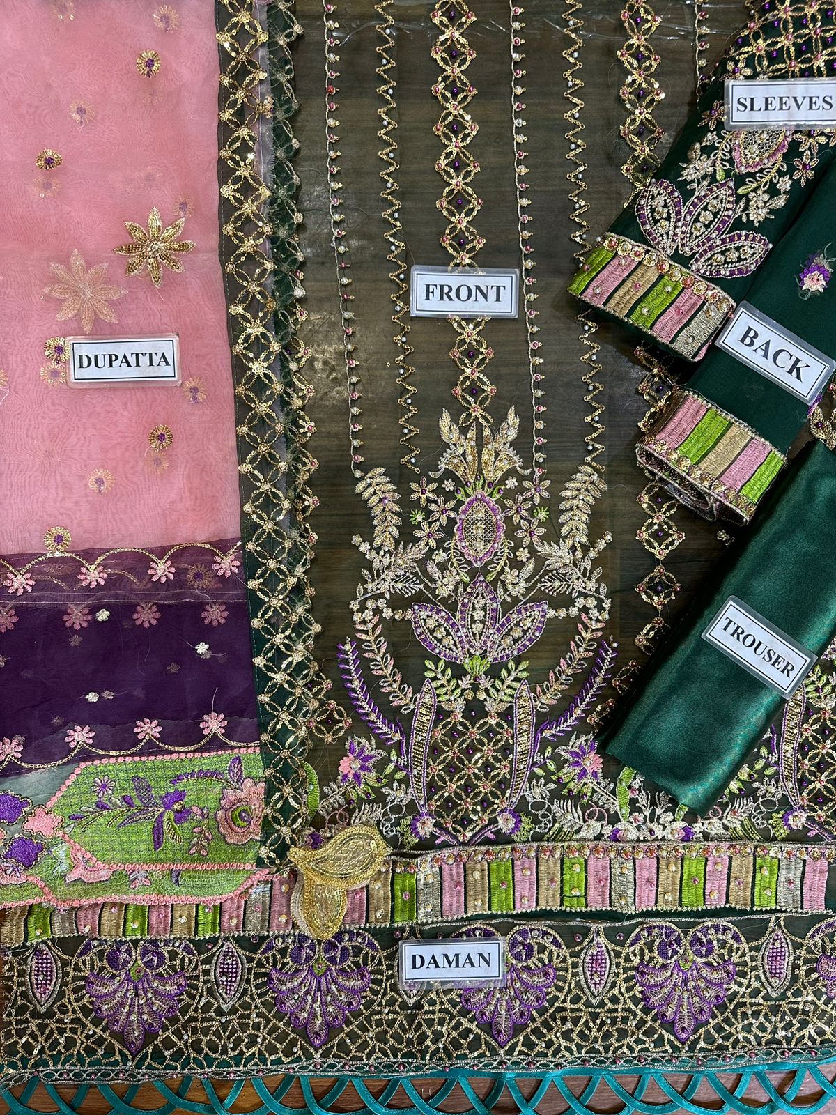 ELAF LUXURY EMBROIDERED ORGANZA - 3 PC UNSTITCHED