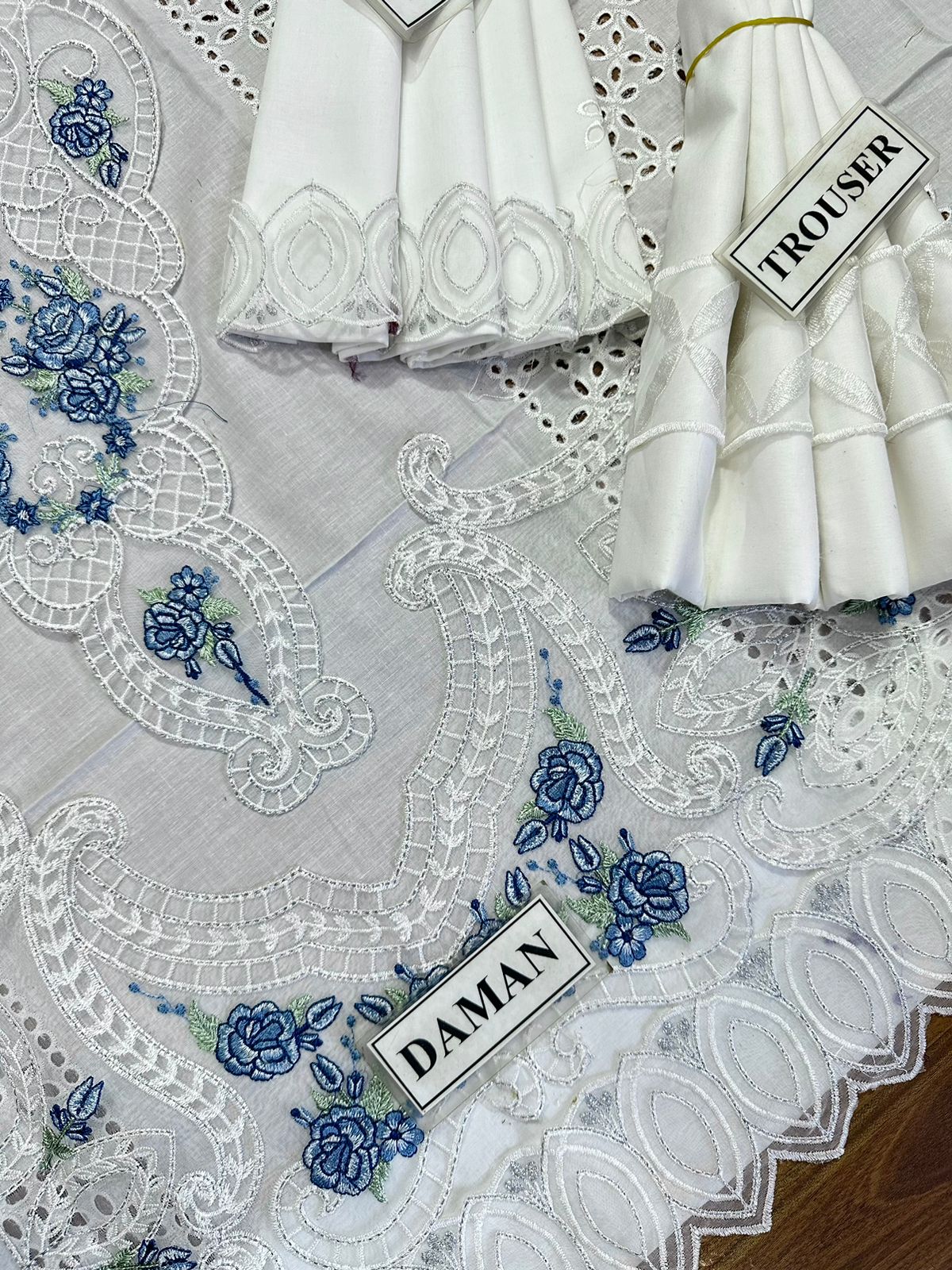 ADNAN LIBAS LUXURY CHIKANKARI EMBROIDERED LAWN - 3 PC UNSTITCHED