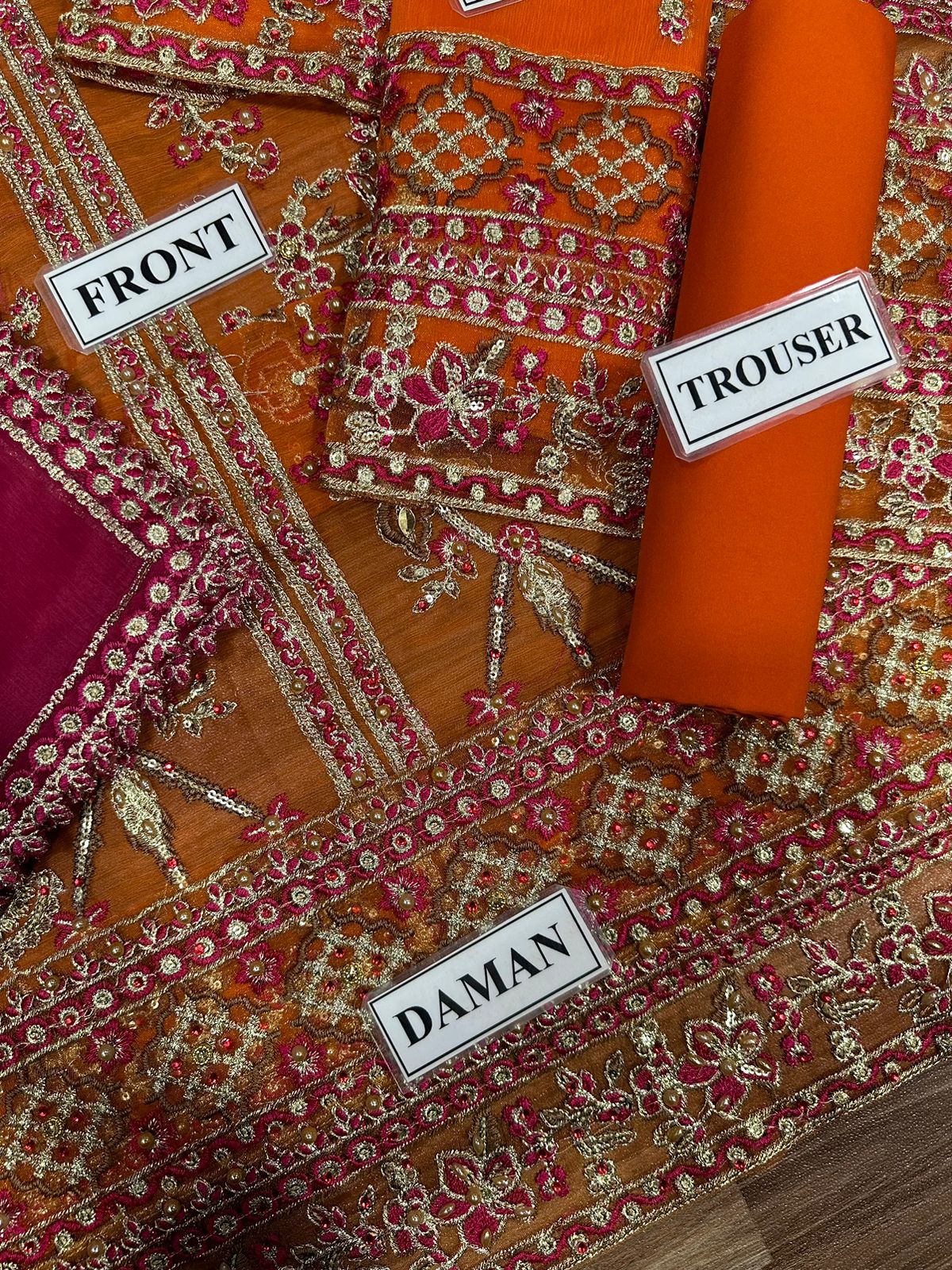 GULAAL LUXURY WEDDING EMBROIDERED CHIFFON - 3 PC UNSTITCHED