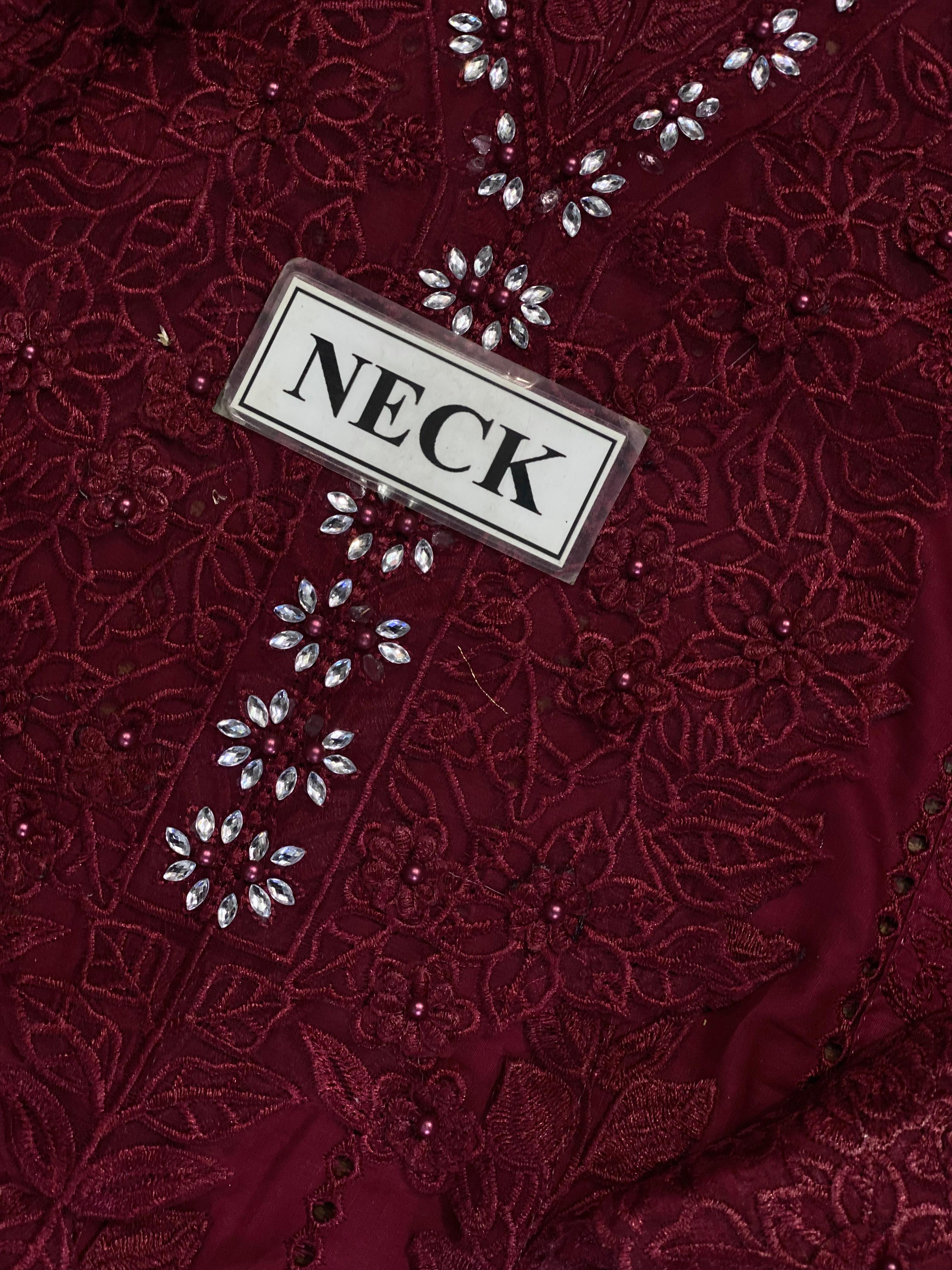 MARIA B LUXURY EMBROIDERED CUTWORK LAWN - 3 PC UNSTITCHED