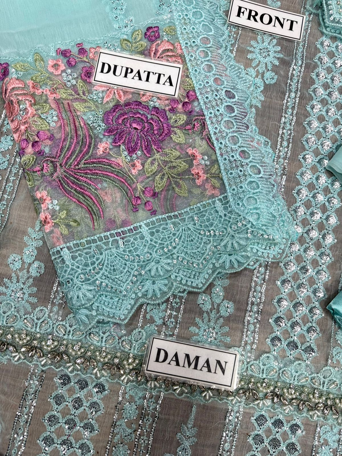 MARIA B LUXURY EMBROIDERED CHIFFON - 3 PC UNSTITCHED
