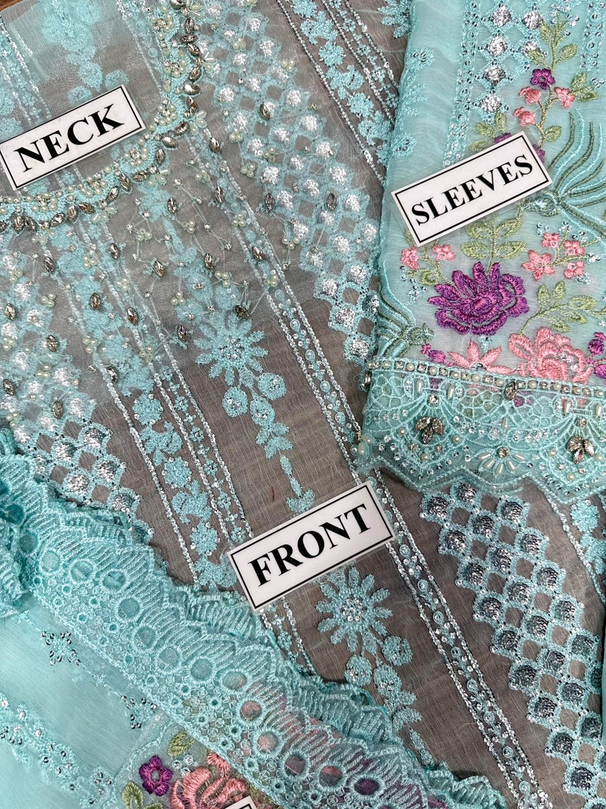 MARIA B LUXURY EMBROIDERED CHIFFON - 3 PC UNSTITCHED