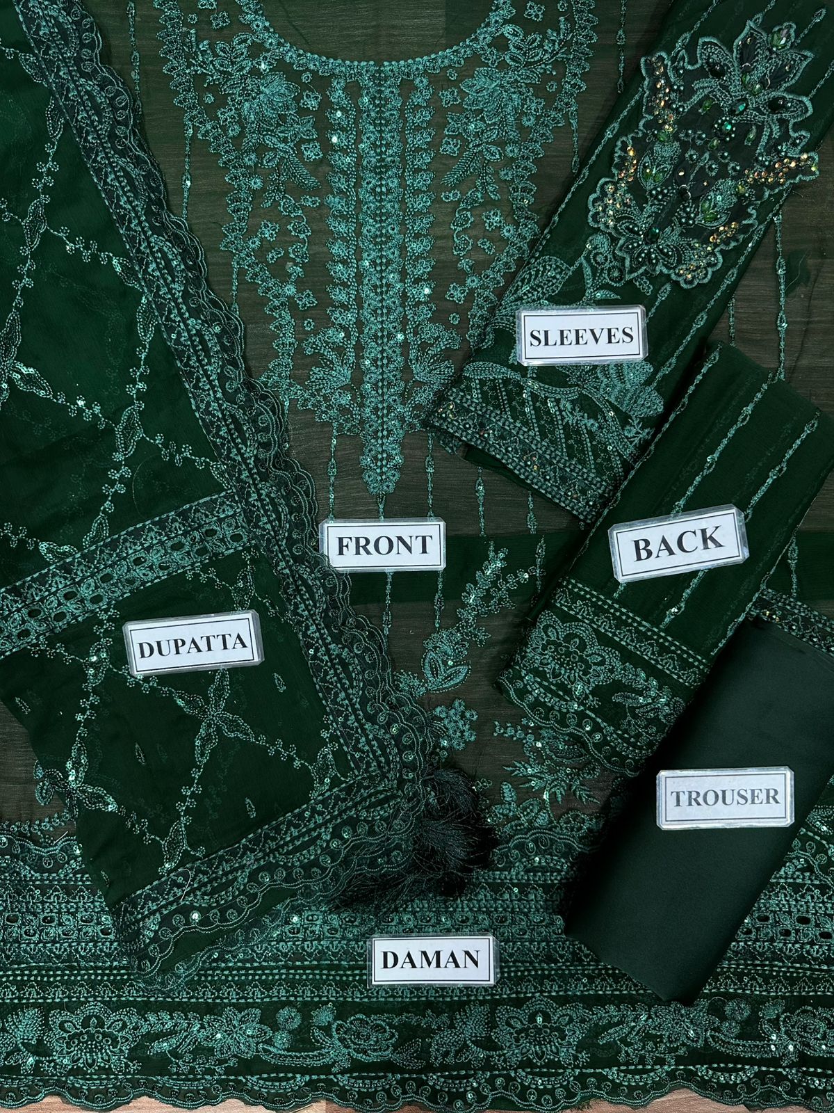 GULAAL LUXURY EMBROIDERED CHIFFON - 3 PC UNSTITCHED