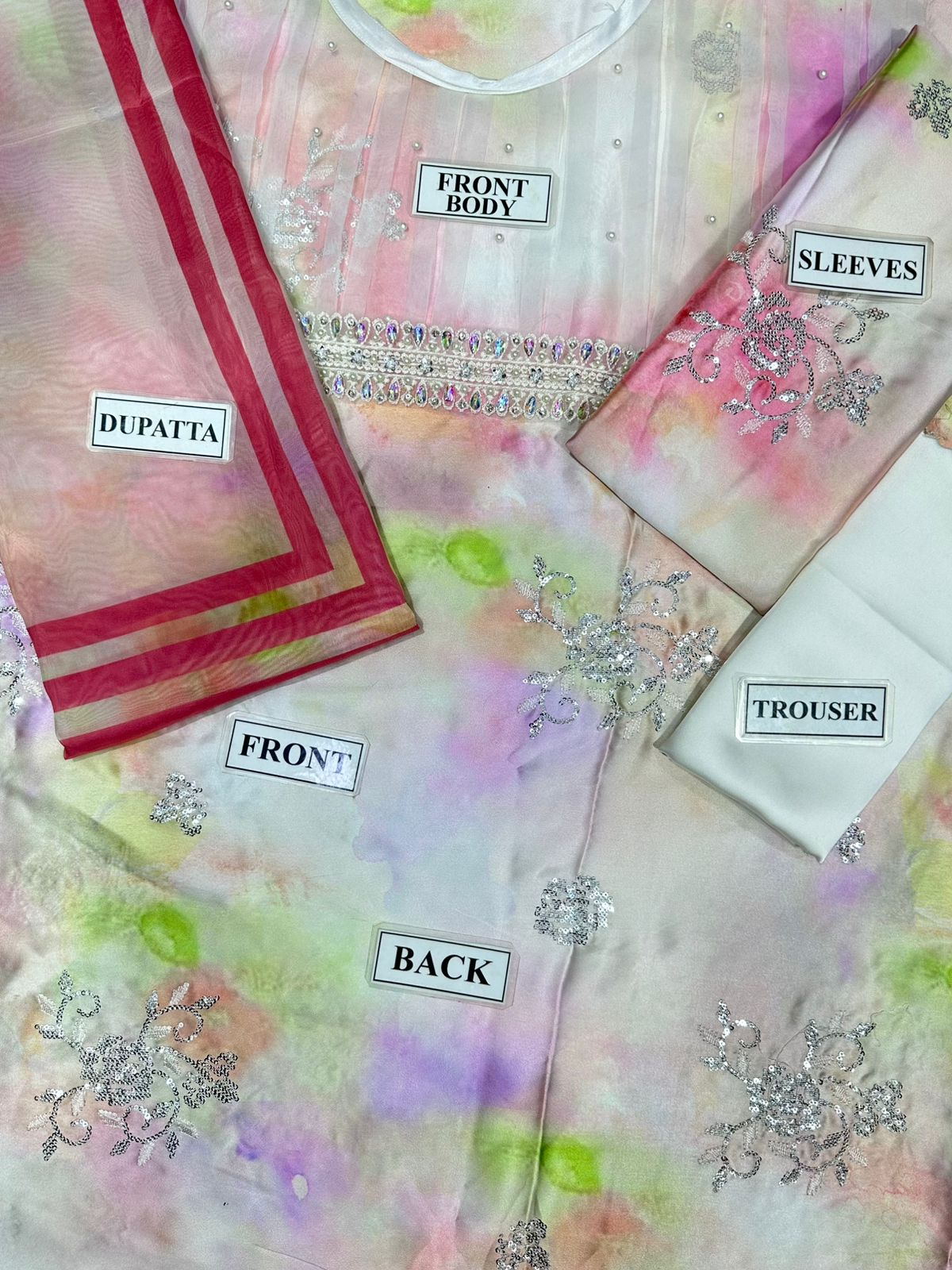 LULUSAR FORMALS EMBROIDERED DIGITAL PRINTED SILK - 3 PC UNSTITCHED