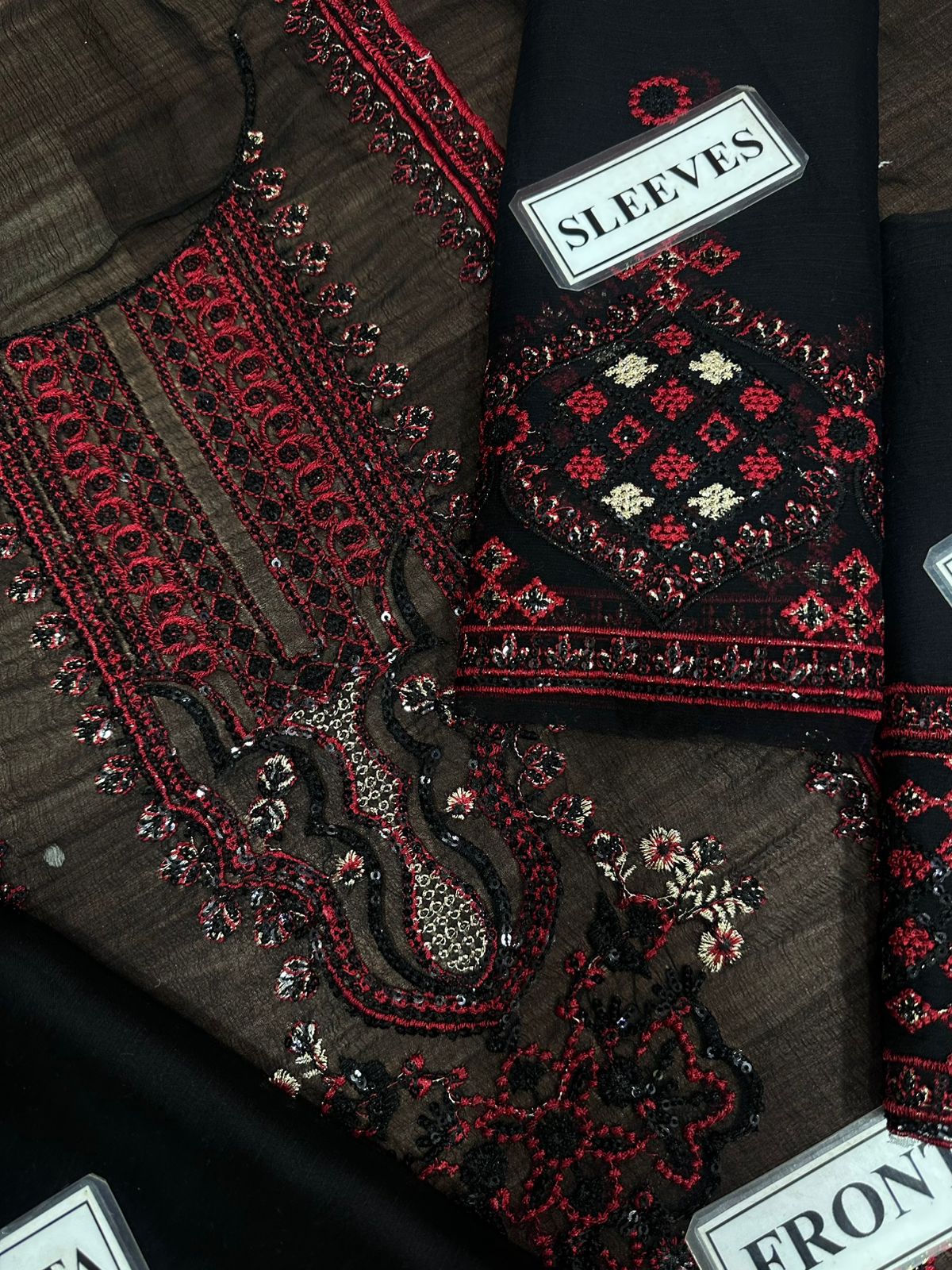 NOORMA KAMAL LUXURY EMBROIDERED CHIFFON - 3 PC UNSTITCHED