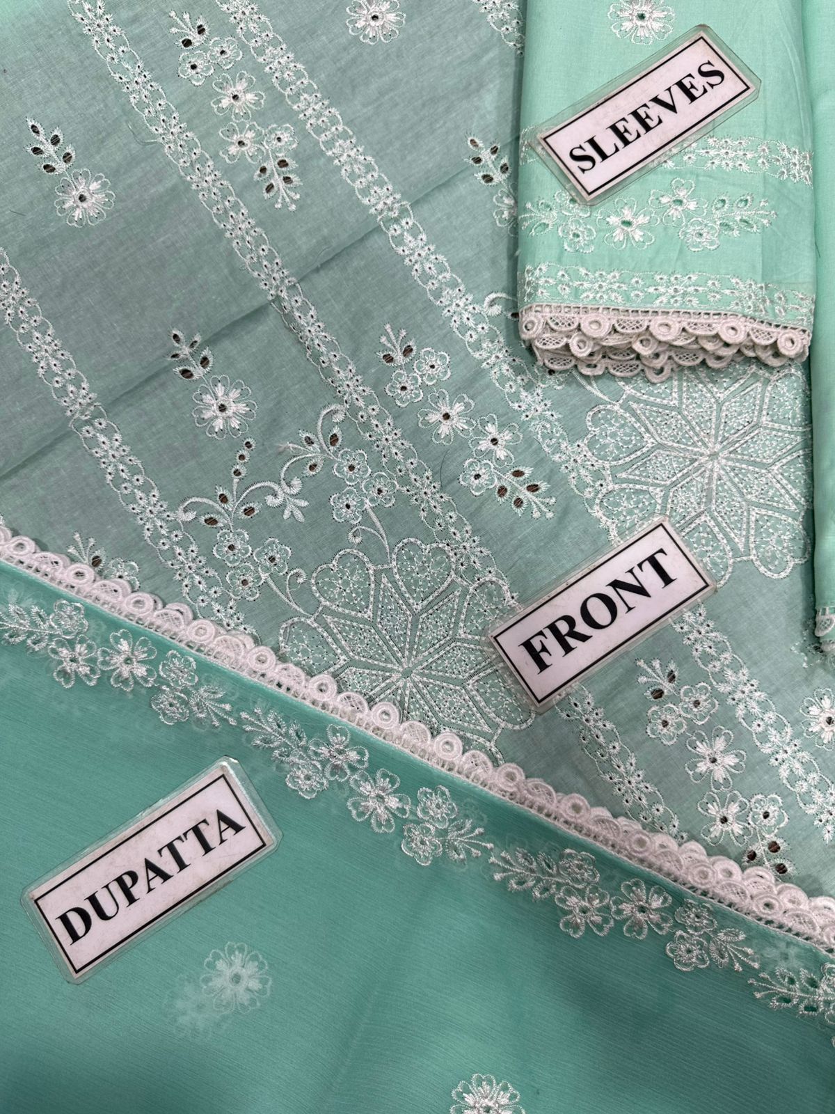 MARIA B EMBROIDERED CHIKANKARI LAWN - 3 PC UNSTITCHED