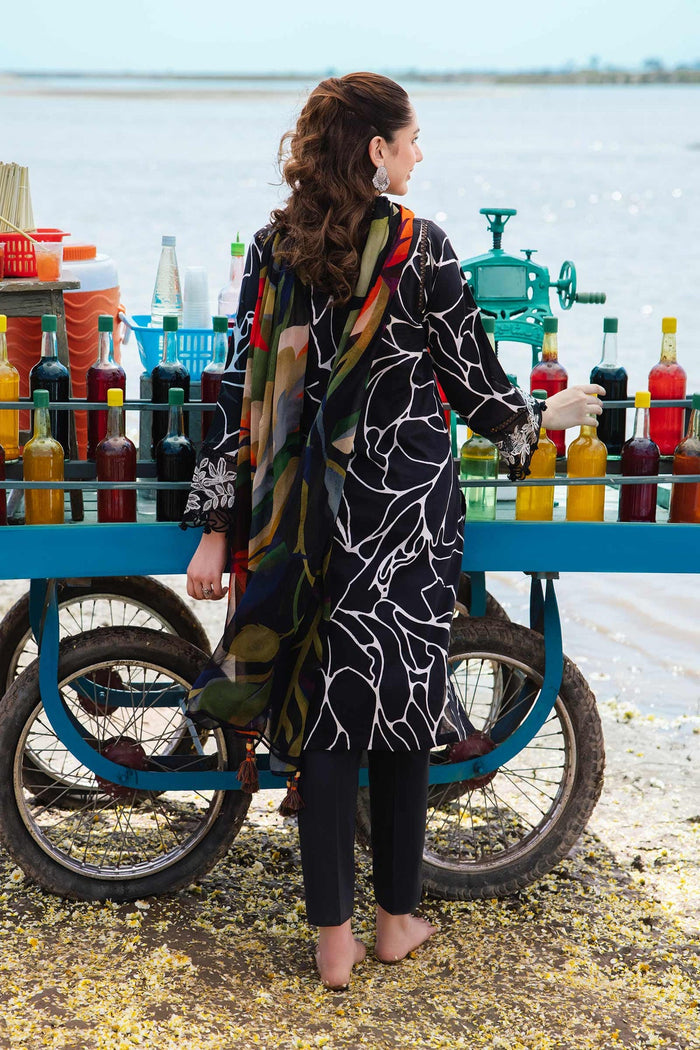 MARIA B LUXURY PRINTED EMBROIDERED LAWN - 3 PC UNSTITCHED