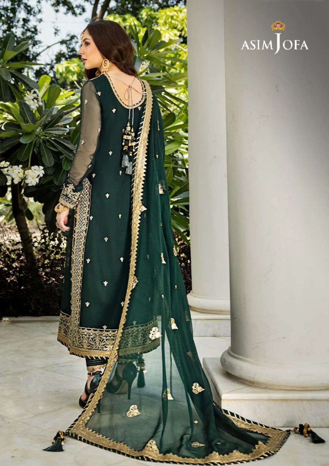 ASIM JOFA EMBROIDERED CHIFFON - 3 PC UNSTITCHED