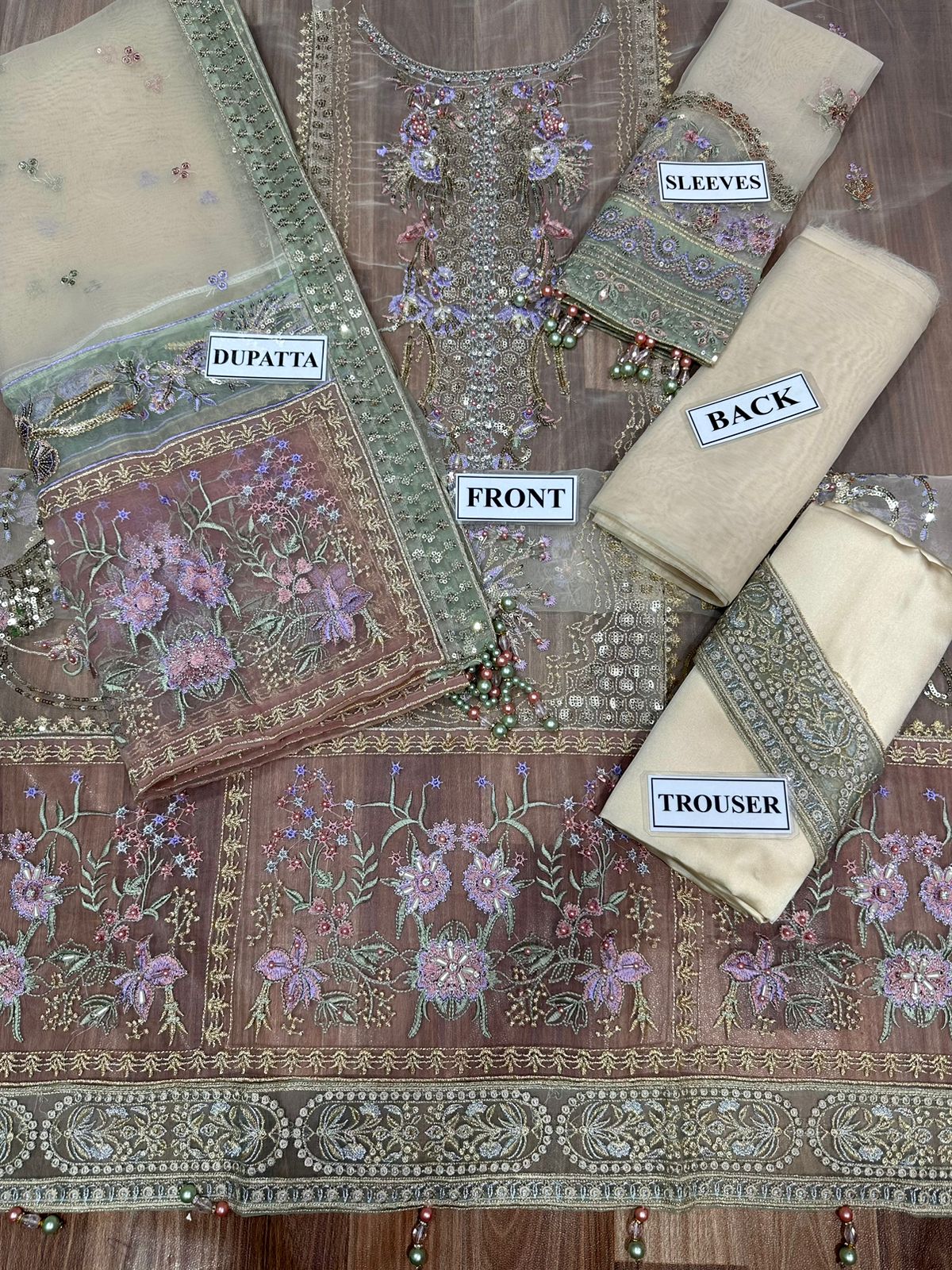 AVYANA LUXURY WEDDING EMBROIDERED ORGANZA - 3 PC UNSTITCHED