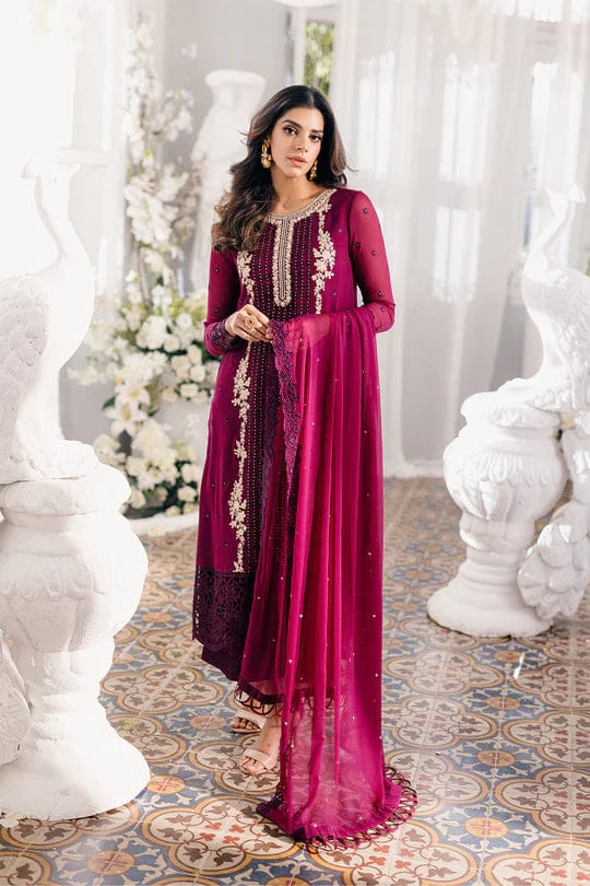 AZURE LUXURY CHIFFON EMBROIDERED COLLECTION - 3 PC UNSTITCHED