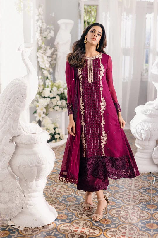 AZURE LUXURY CHIFFON EMBROIDERED COLLECTION - 3 PC UNSTITCHED