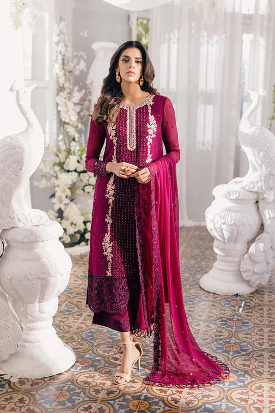AZURE LUXURY CHIFFON EMBROIDERED COLLECTION - 3 PC UNSTITCHED