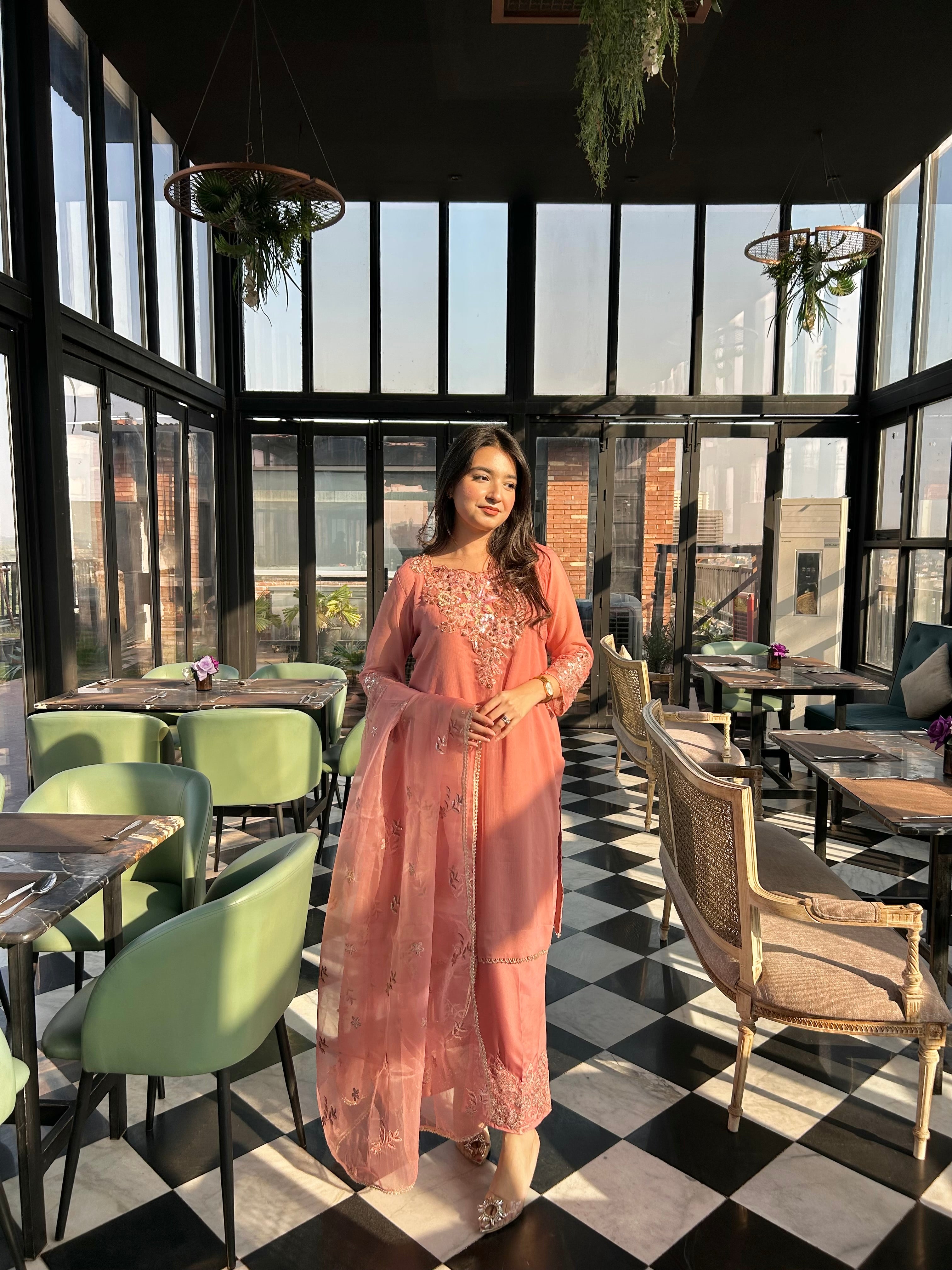 IZNIK EMBROIDERED CHIFFON - 3 PC UNSTITCHED