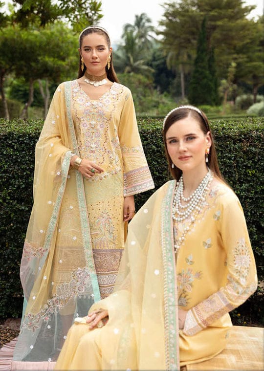 RAMSHA LUXURY CHIKANKARI EMBROIDERED 3 - PC UNSTITCHED