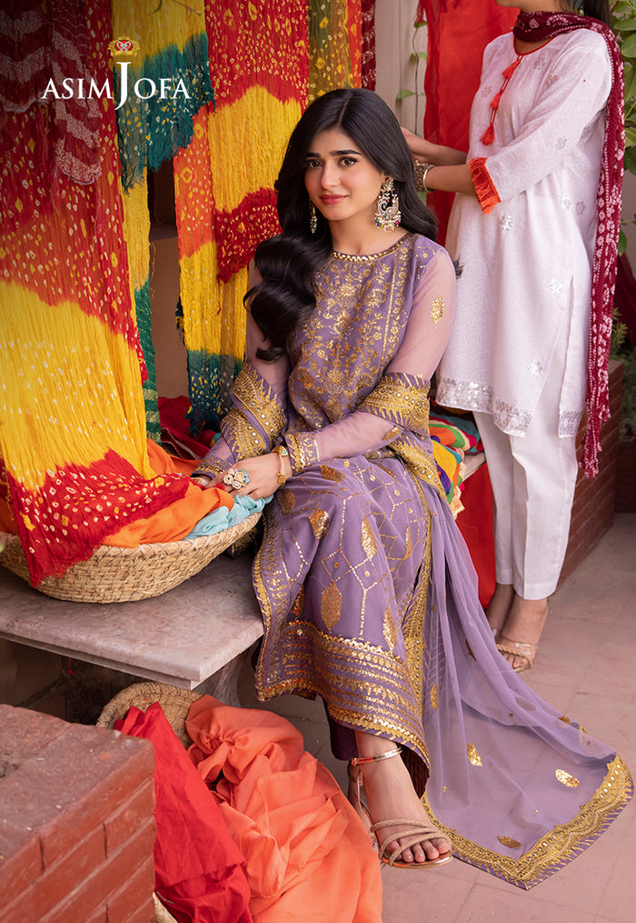 ASIM JOFA LUXURY EMBROIDERED CHIFFON - 3 PC UNSTITCHED