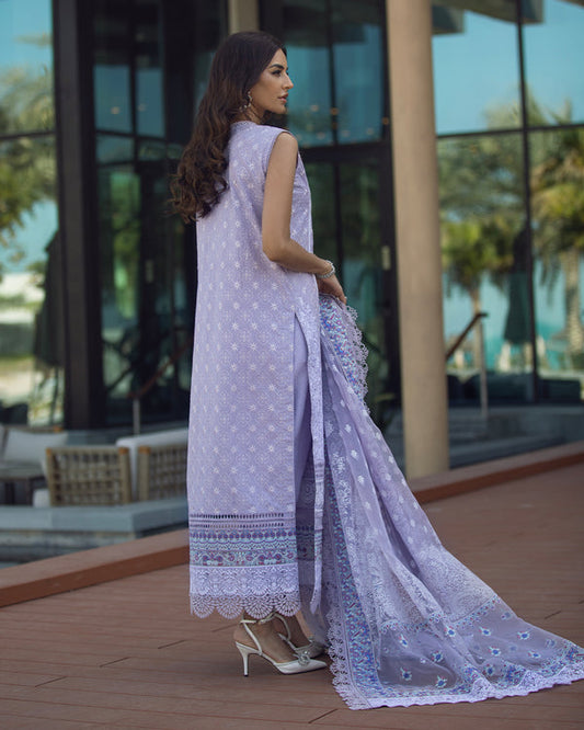 KANWAL MALIK LUXURY CHIKANKARI EMBROIDERED LAWN - 3 PC UNSTITCHED