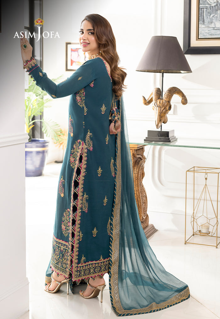 ASIM JOFA LUXURY WEDDING EMBROIDERED CHIFFON - 3 PC UNSTITCHED