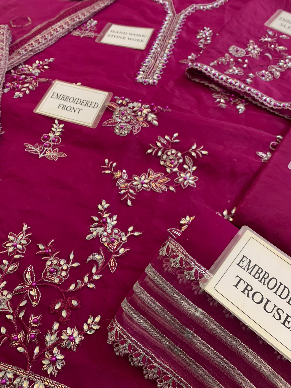 MUSHQ LUXURY WEDDING EMBROIDERED ORGANZA - 3 PC UNSTITCHED