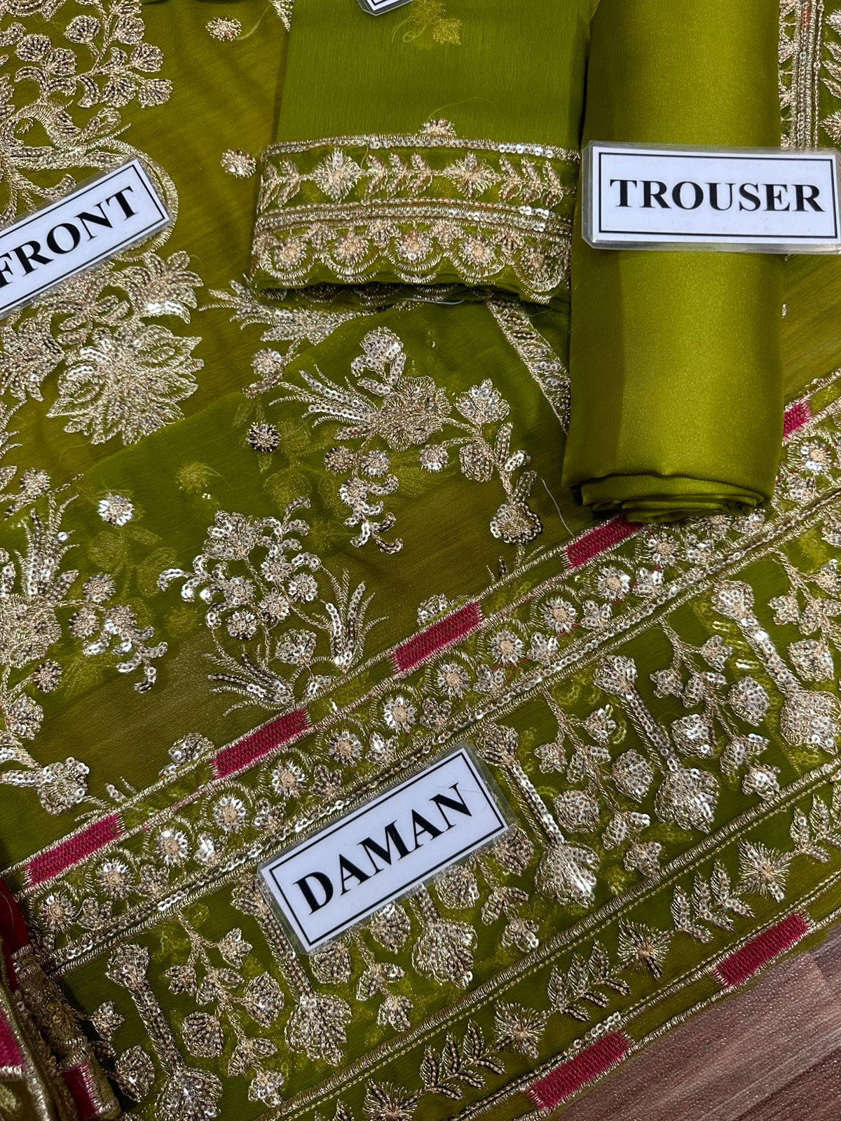 ASIM JOFA LUXURY WEDDING EMBROIDERED CHIFFON - 3 PC UNSTITCHED