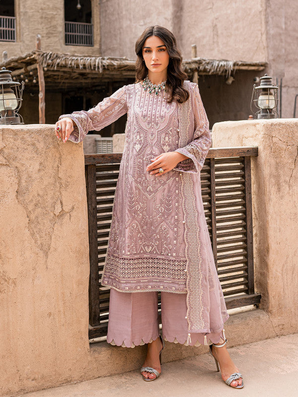 GULAAL LUXURY WEDDING EMBROIDERED ORGANZA - 3 PC UNSTITCHED
