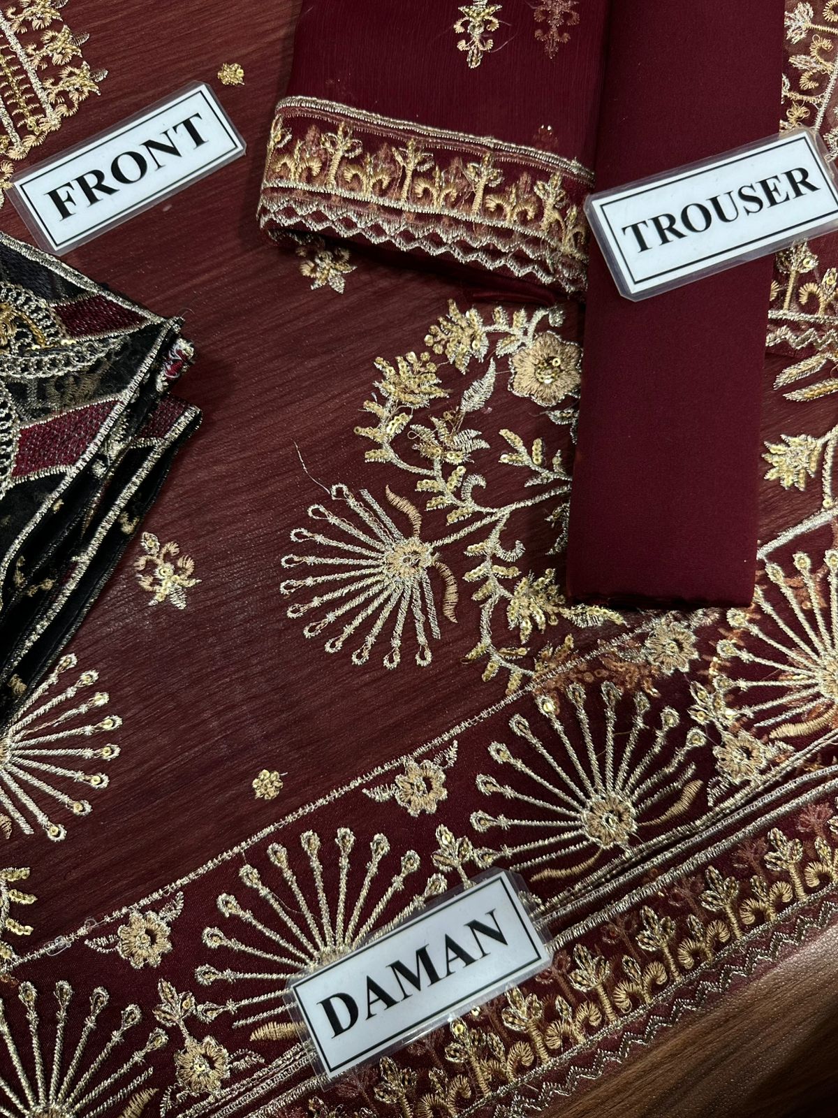 ASIM JOFA LUXURY WEDDING EMBROIDERED CHIFFON - 3 PC UNSTITCHED